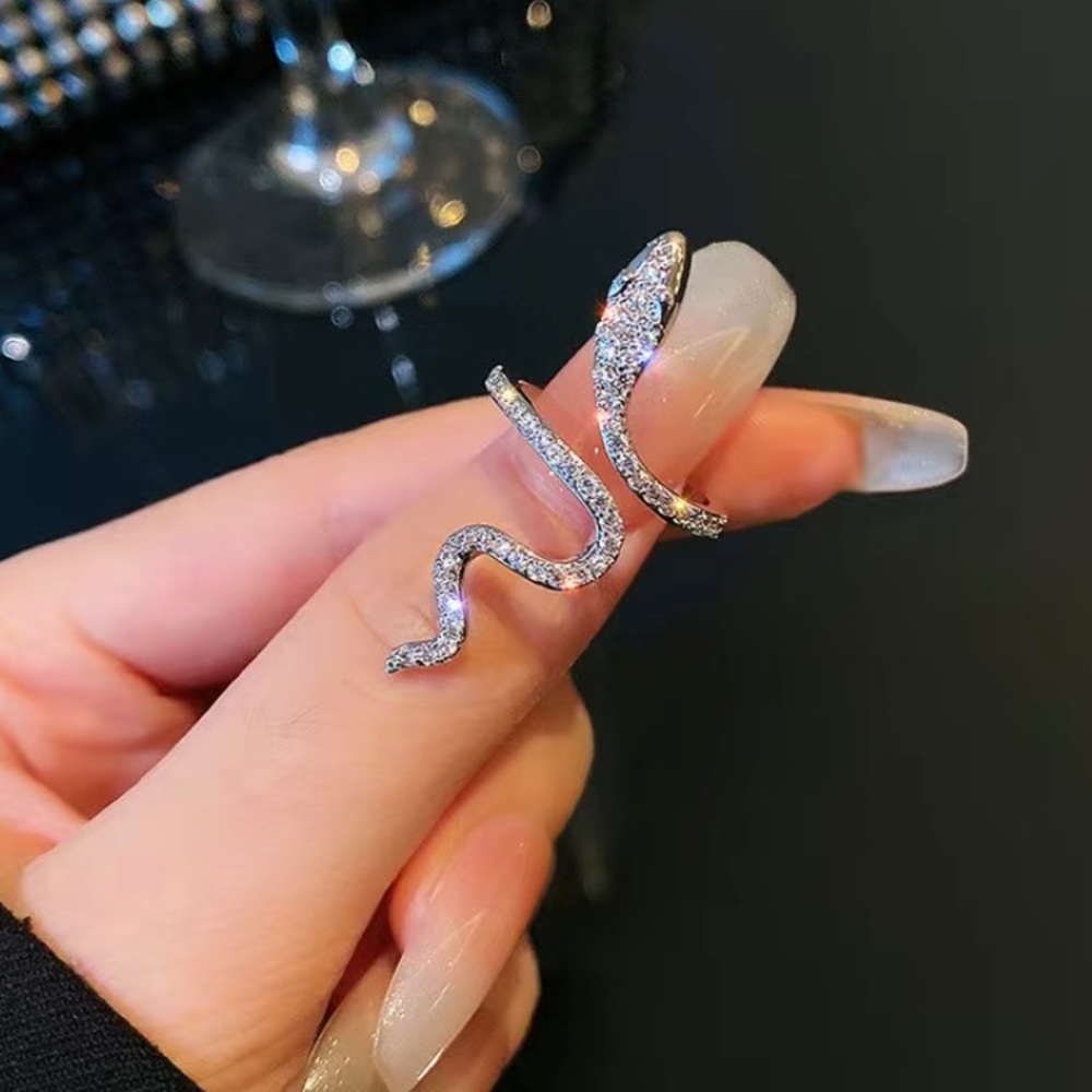 Rhinestone Snake Ring Silver Jewelry Taylor Swift Reputation Fashion Jewelry NEW